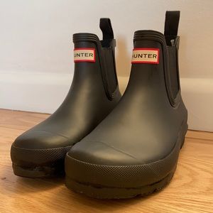 Hunter boots ankle length matte black